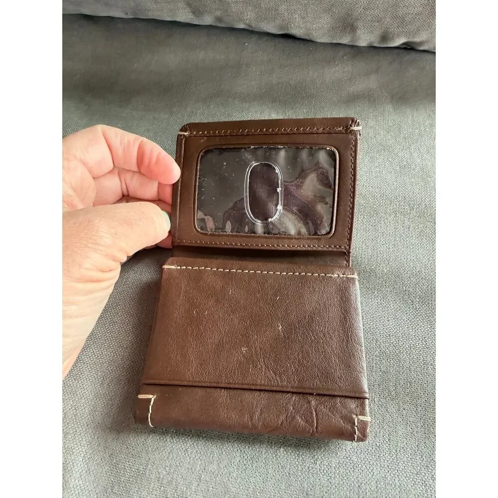 Fossil Real Leather Trifold Mini Wallet